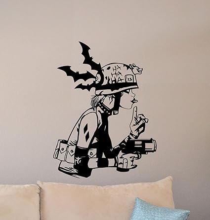 Amazon Com Harley Quinn Wall Decal Superhero Poster Girl