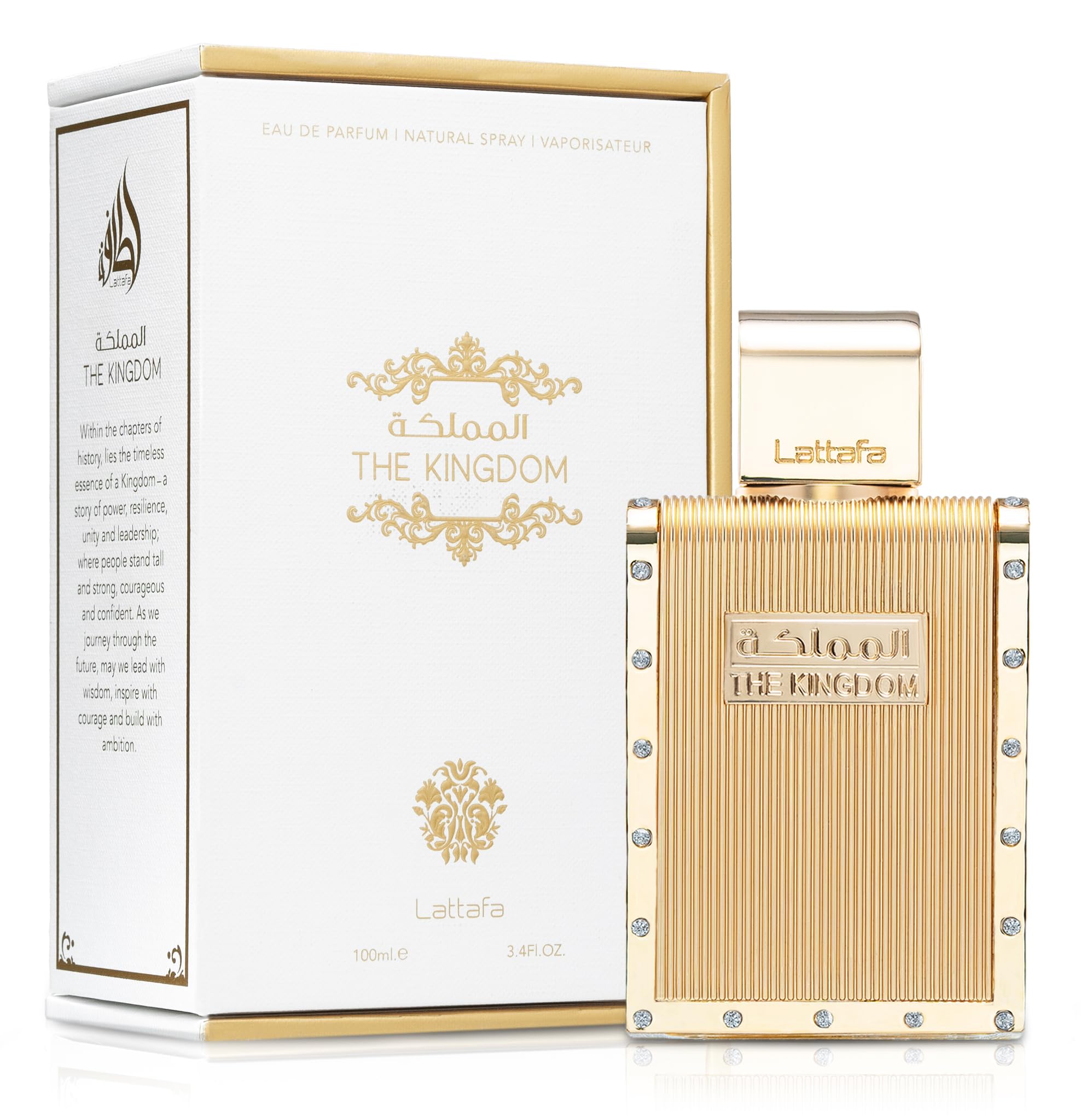 Lattafa The Kingdom Eau De Parfum Spray for Men, 3.4 Ounce
