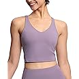 THE GYM PEOPLE Womens' Sports Bra Longline Wirefree Padded with Medium Support