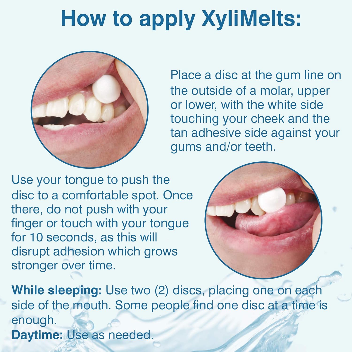 OraCoat XyliMelts Dry Mouth Relief Moisturizing Oral Adhering Discs Mild Mint with Xylitol, For Dry Mouth, Stimulates Saliva, Non-Acidic, Day and Night Use, Time Release for up to 8 Hours, 100 Count: Health & Personal Care