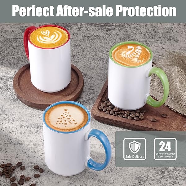 TANGLONG SUBLIMATION MUGS 15 OZ SET OF 12 SUBLIMATION BLANK WITH BOX BULK COFFEE MUGS COFFEE CUPS TAZAS PARA SUBLIMAR 6 ASSORTED COLORS