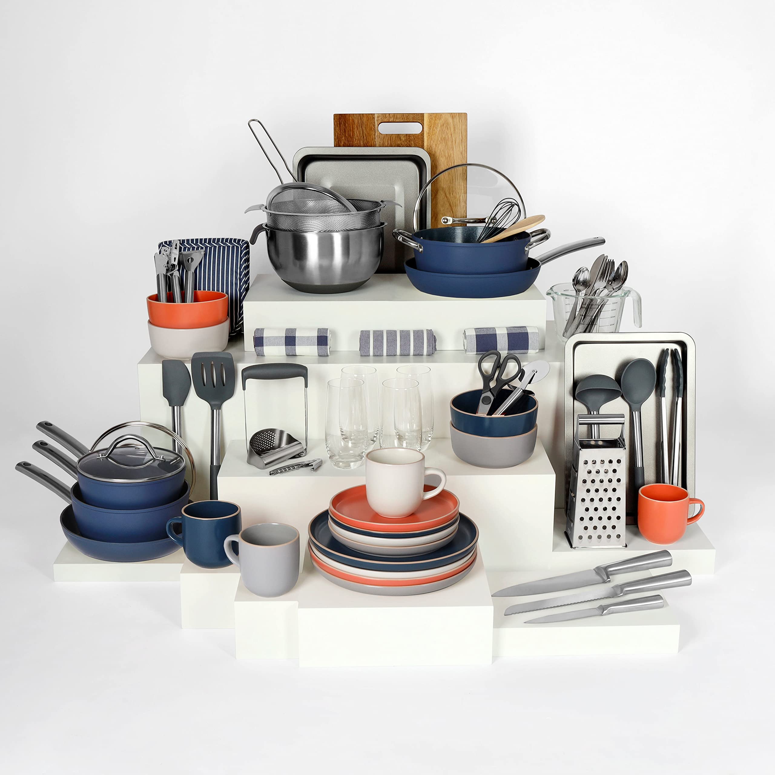 Noah-Kit-de-Cocina-Premium-con-Mas-de-70-Articulos-con-Sartenes-Azul-y-Vajilla-Colores-Mezclados-Includye-Ollas-y
