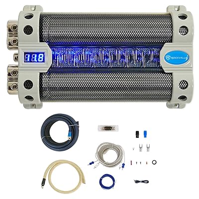 Rockville RFC50F 50 Farad Capacitor Voltage Display+Amp Kit
