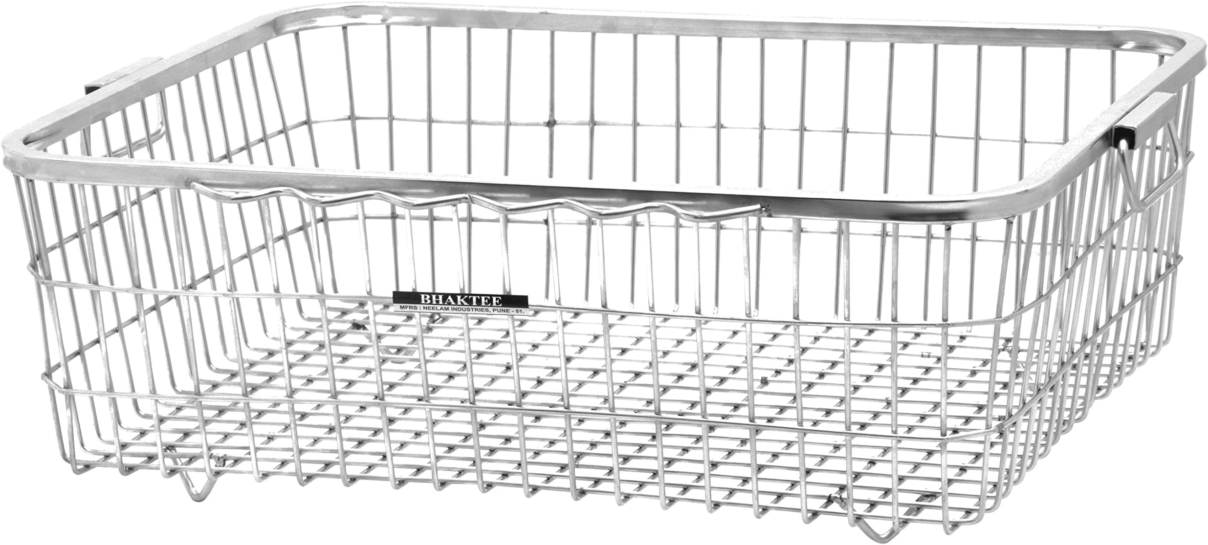 BHAKTEE Stainless Steel Dish Drainer (60 cm x 48 cm x 20 cm, Metallic, Big)