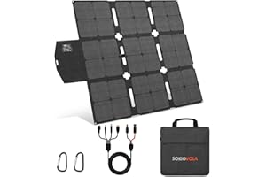 SOKIOVOLA 120W Portable Solar Panel with MC-4 Connector Foldable Solar Panel for Camping Folding Solar Panel Charger for Portable Power Station Laptops RV