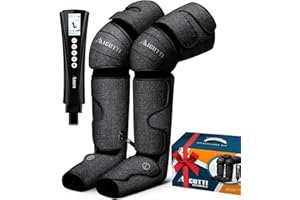 AICUTTI Air Compression Massager with Heat, Gifts for Mom, Dad, Women, Men, Mothers Day, Father Day, Christmas, Birthday, Foot Leg Massager Help for Vericose Veins, Muscle Fatigue, Cramps, Swelling and Edema