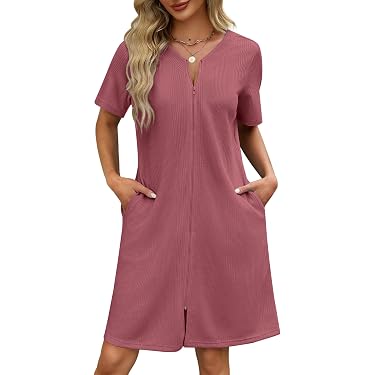 knee length dresses for ladies Ownkoti Unisex Plush Solid Warm Long Robe  ownkoti