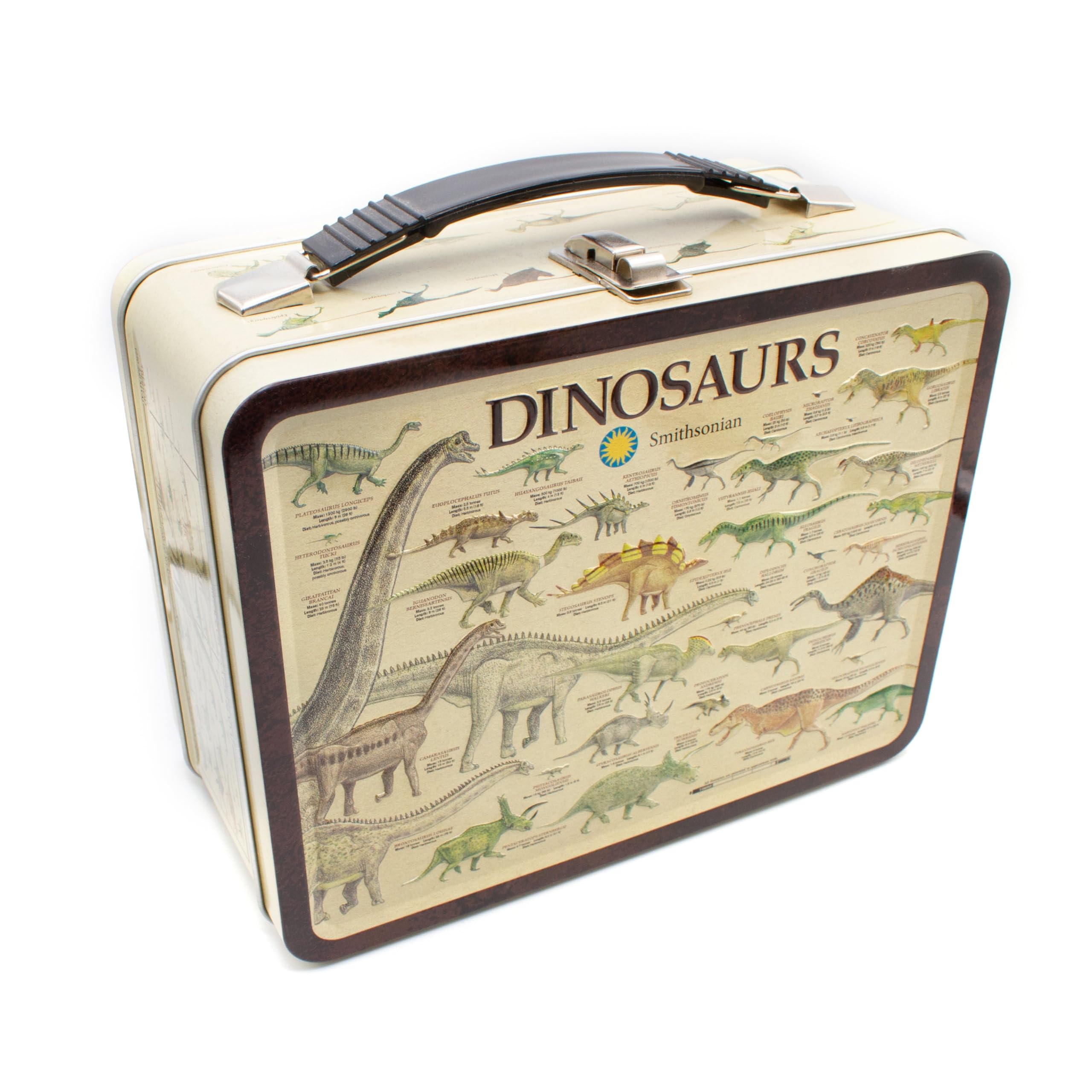 Aquarius 48183 Smithsonian Dinosaurs Large Tin Box, Multi-Colored, 8 inch