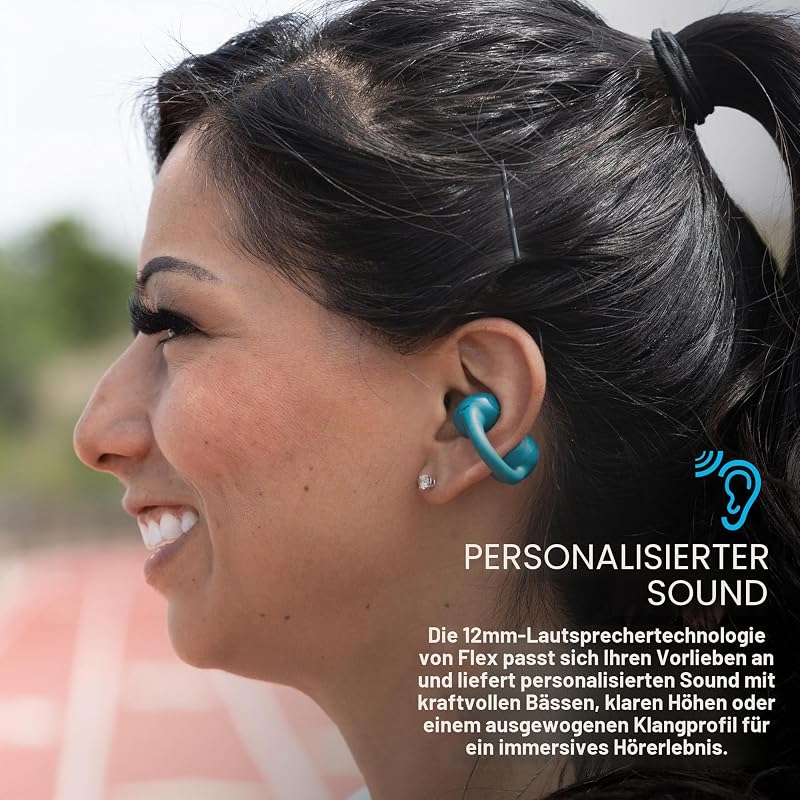 Flex Open Ear Kopfhörer - Bluetooth Headphones Multipoint, Blaugrün