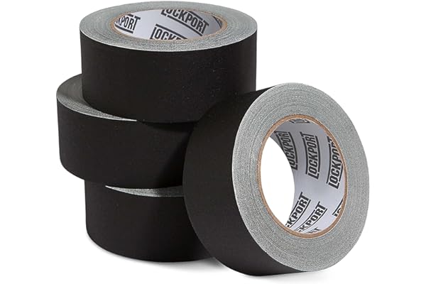 Lockport Gaffers Tape 2 Inch - 30 Yards - Waterproof, No Residue, Non-Reflective, Easy Tear, Matte Gaffer Stage Tape - Gaff C