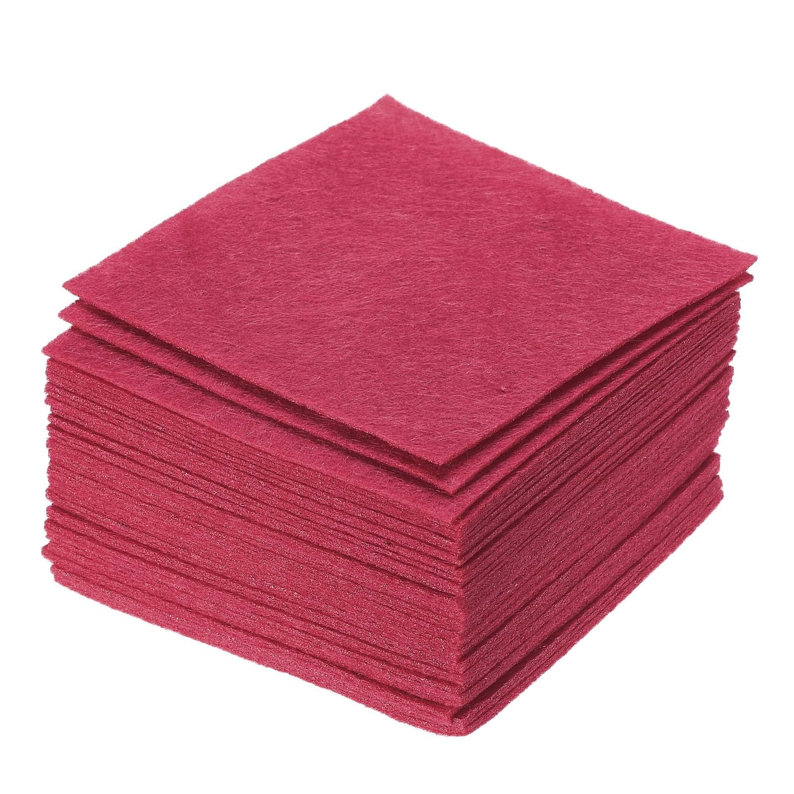 PATIKIL Soft Felt Sheets Fabric Craft Sheets Dark Red 4 Inch x 4 Inch for DIY, Hobby, Decoration Pack of 42