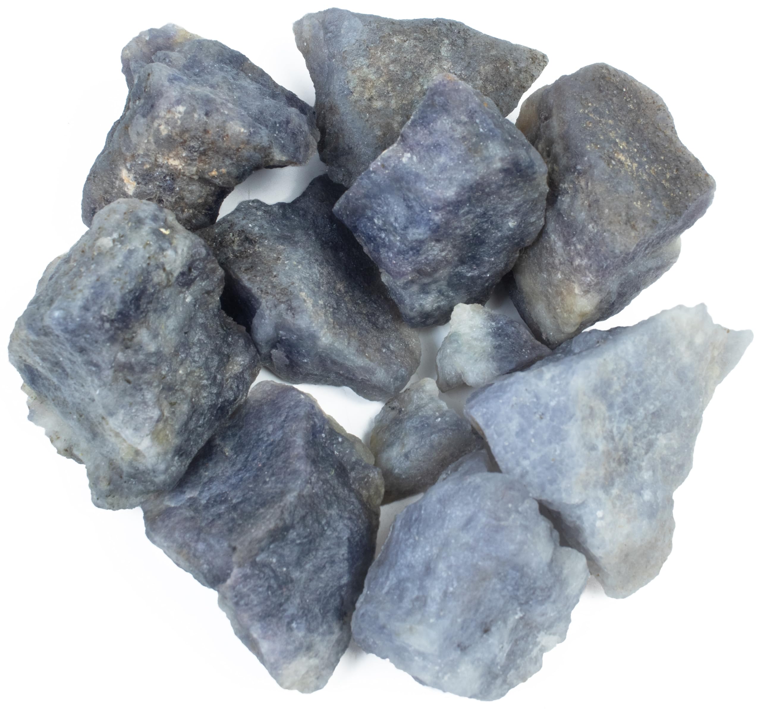 Crocon® 1LB Iolite Rough Bulk Natural Stone Raw Gemstone Tumbling Cabbing Polishing Gem Mining Chakra Balancing Reiki Healing Meditation Gift Good Luck Home Office Decor — image 1