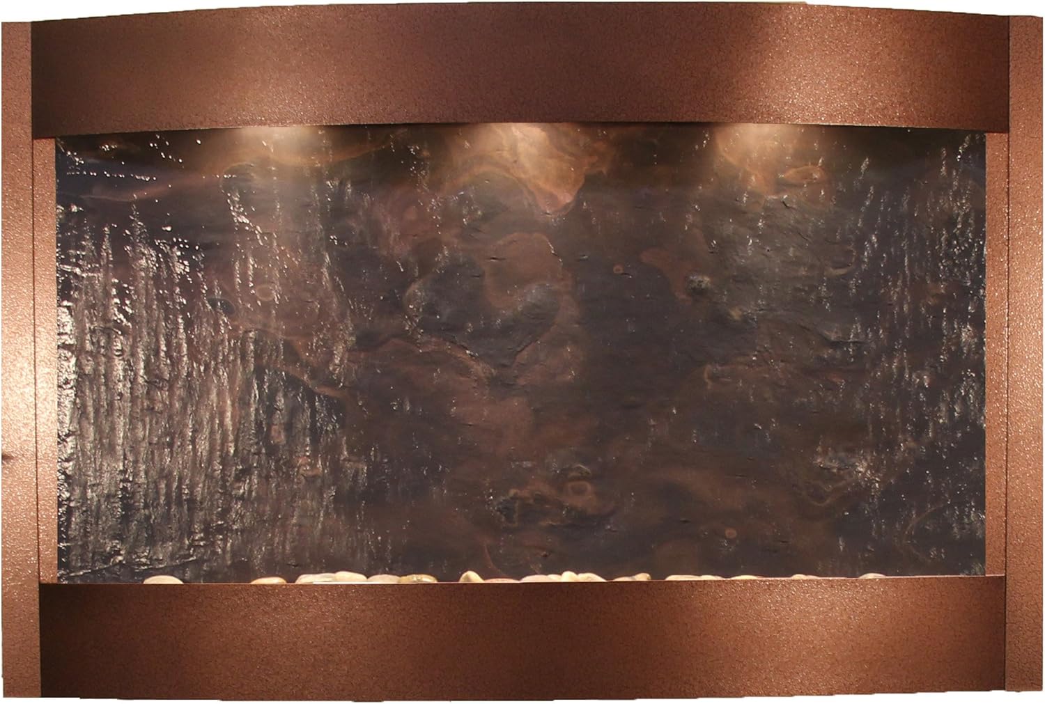 Calming Waters Water Feature with Multi-Color Featherstone (Antique Bronze): Home & Kitchen