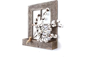 BarnwoodUSA Rustic Window Planter Frame - 100% Reclaimed Wood, Weathered Gray