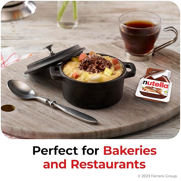 NUTELLA HAZELNUT SPREAD SINGLE SERVE MINI CUPS, 120 PACKS, BAKING SUPPLIES, GREAT FOR RESTAURANTS AND BAKERIES, 62.4 OZ TOTAL