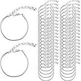Ptwola 40 Pcs Snake Chain Charm Bracelet Adjustable Snake Charm Bracelet with Heart Lobster Clasp Extender Chain for Women Jewelry Making DIY Gifts Supplies