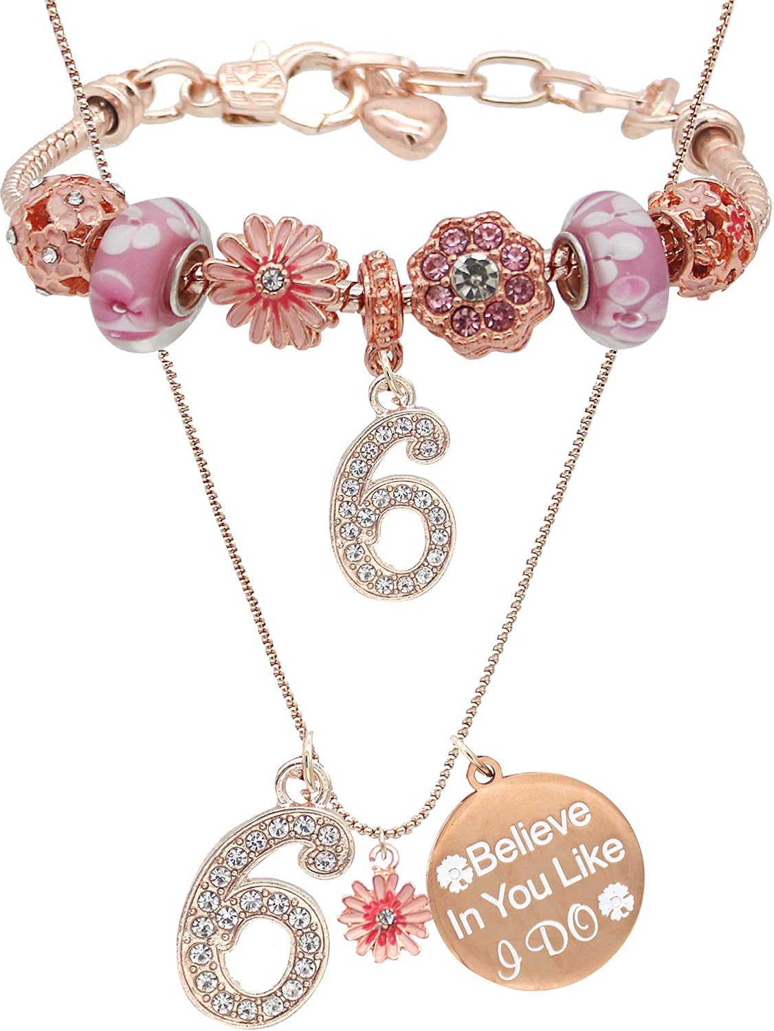 Girl 6th Birthday, Birthday Gift for A 6 Year Old Girl, 6 Year Old Girl Birthday Gifts, 6 Year Old Jewelry, 6th Birthday Bracelet, 6th Birthday Necklace, 6 Year Old Girls, 6th Birthday Girl Gift Ideas: Clothing