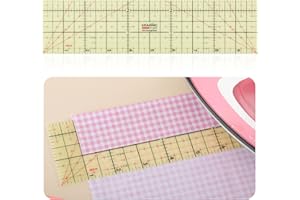 MYLbeter Hot Hem Ruler, 10x2.5inch Rectangular Ironing Ruler, Heat Resistant, Non-Slip, Sewing Tools for Quilting, Patchwork, DIY Craft Supplies