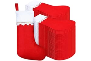 JOINDATAT 30 PCS Christmas Stockings Bulk, 19" Felt Stockings Bags Xmas Fireplace Christmas Tree Hanging Ornaments for Family