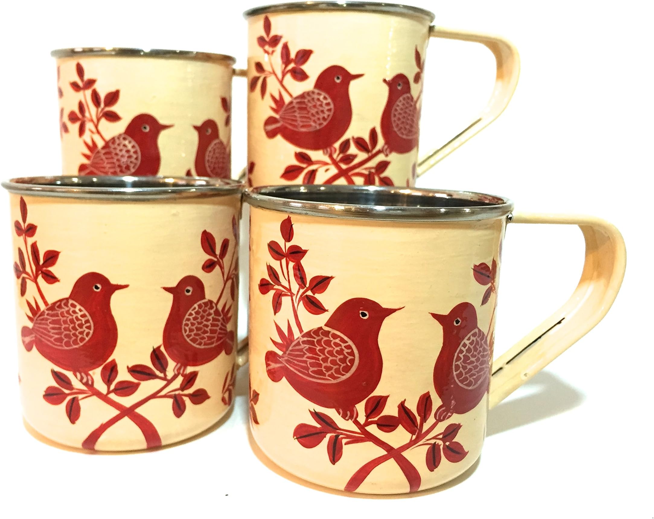 Hand Painted Mug Set -India (Grey)