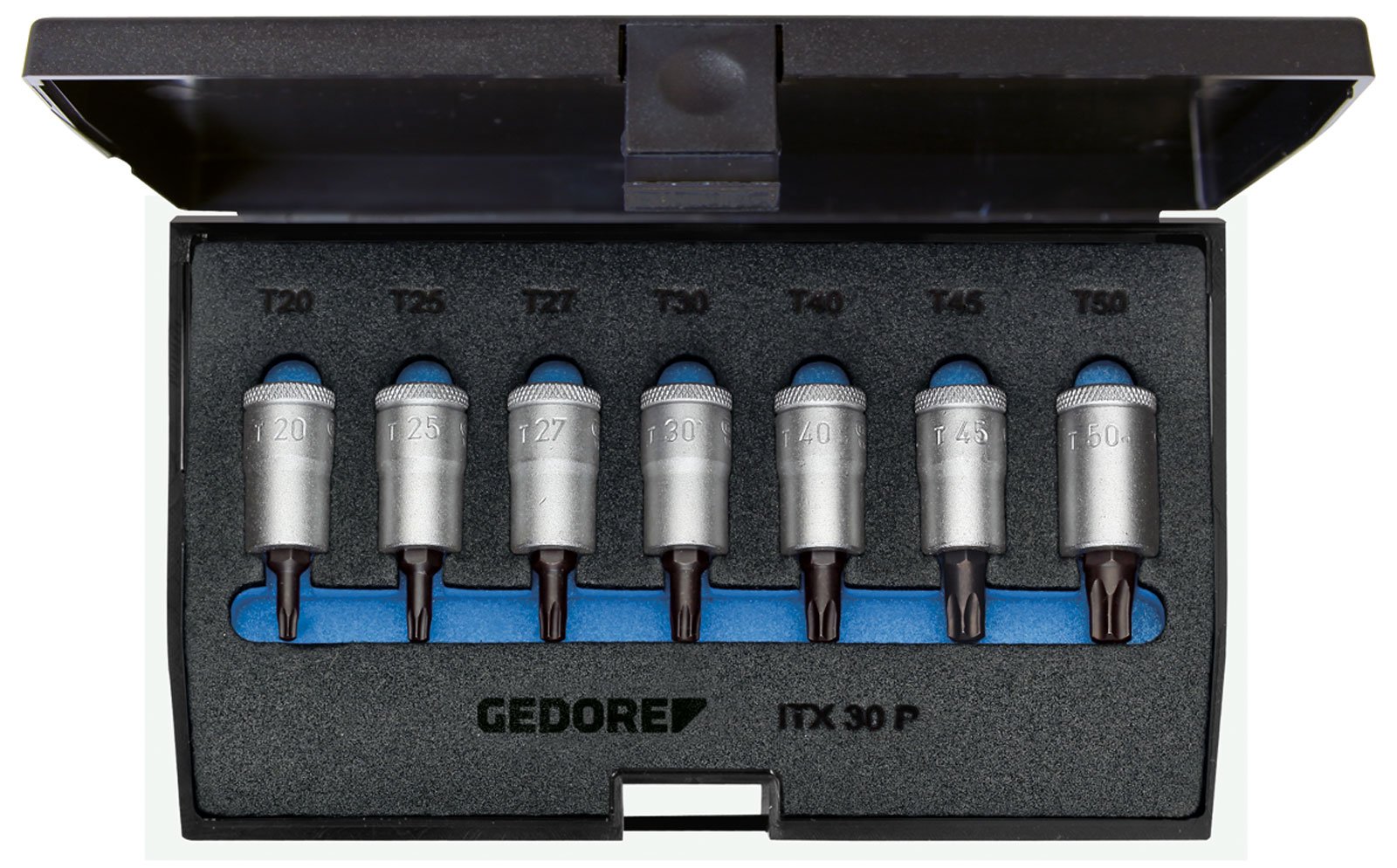 GEDORE Screwdriver Set 3/8 Inch, 7-Piece Inner TX T20-50, 1 Piece, ITX 30 PM