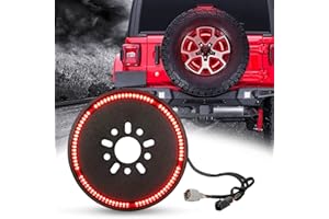BORDAN Spare Tire Brake Light for Wrangler JL JLU Plug and Play LED 3rd Third Brake Light Wheel Light Tail Light Rear Light for Jeep Wrangler JL JLU 2018 2019 2020 2021 2022