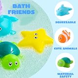 JOYIN Sea Animals Bath Toys 6 Pcs Sealed No-Hole Mold Free Squeezable Toys view 8
