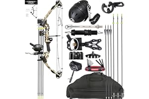 CENWTY Compound Bow Fishing Combo Kit 20-70 LBS Hunting Bow with Bowfishing Arrow and Fishing Reel for Bowfishing Archery Hun