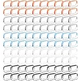 100 Pcs Clear Makeup Bags Bulk Tsa Approved Toiletry Bag for Travel Transparent Cosmetic Bag PVC Waterproof Travel Small Pouches with Zipper for Men and Women (multi color)