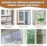 Amabro Fiberglass Screen Repair Tape 2in x 6.5ft Waterproof Mesh Window Door view 5