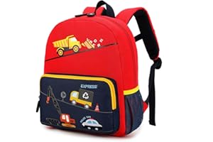 willikiva Car Dinosaur Kids Toddler Backpack for Boys and Girls Children Waterproof Preschool Bag(Bus)