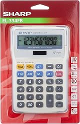 Sharp EL 334 Calculator Off-White 10 Digits 4 Key Memory Solar Battery view 4