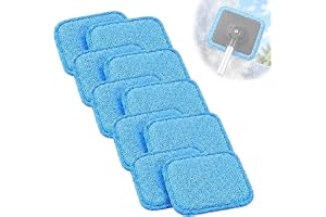 NLWF Double Sided Magnetic Car Windshield Cleaner Tool with Extension Handle and Reusable Microfiber Pads for Interior and Ex