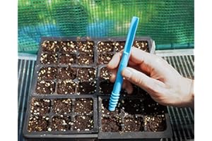 SPOKEN GARDEN Dibby Seed Sowing Garden Tool Dibber Planter Transplanter – Sow Seeds at the Right Depth – Easily Transplant Delicate Seedlings (Dibby XL) Blue