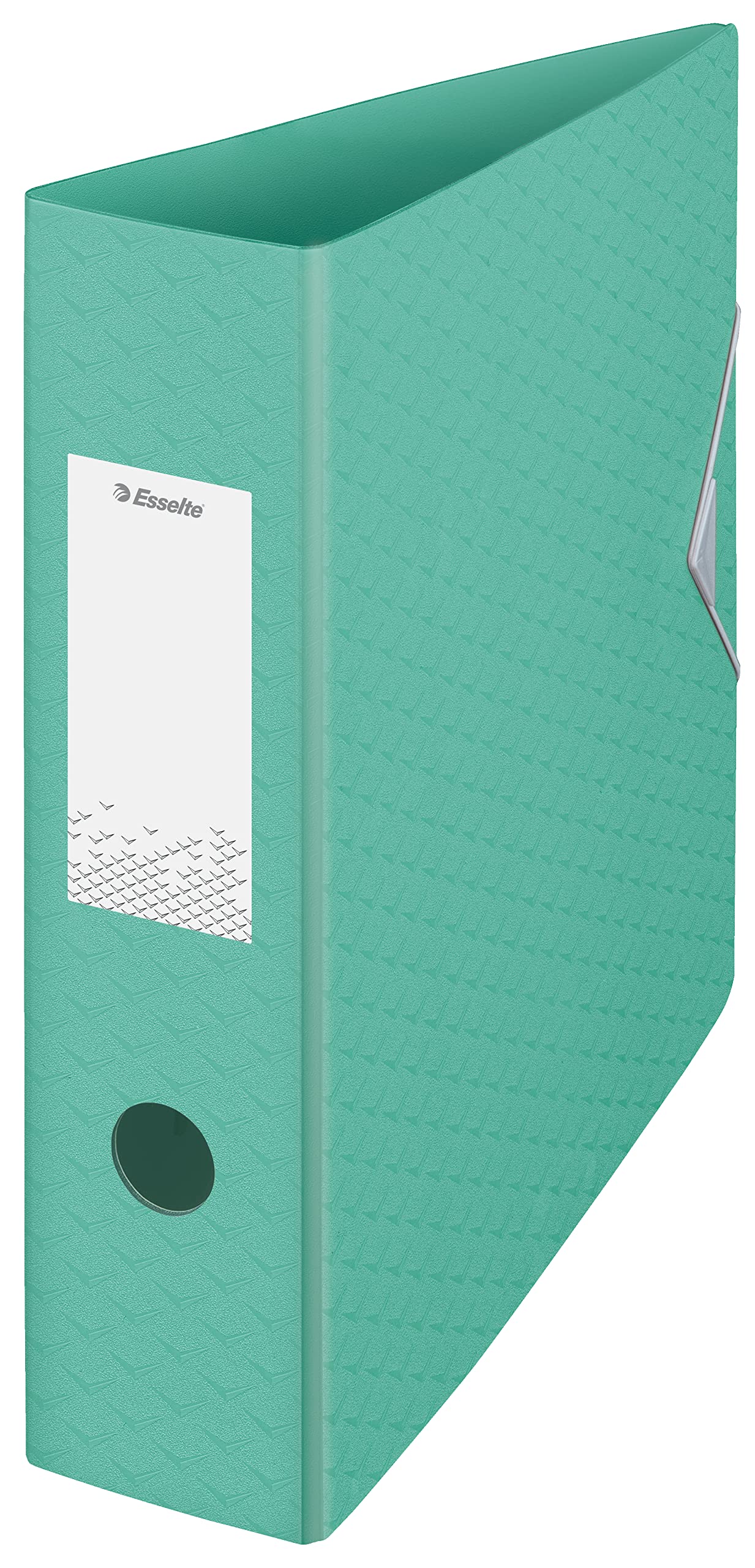 Esselte Lever Arch File, 500 Sheet Capacity, 82mm Spine, Lightweight A4 Folder, Home/Office Use, Embossed Pattern, Colour'Breeze Range, Green, 626218
