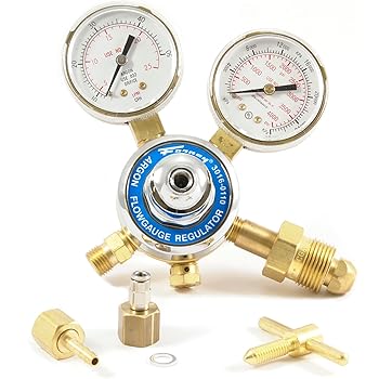 regulator flowmeter 580h miller single psi stage smith forney co2 argon welder mig inch kit
