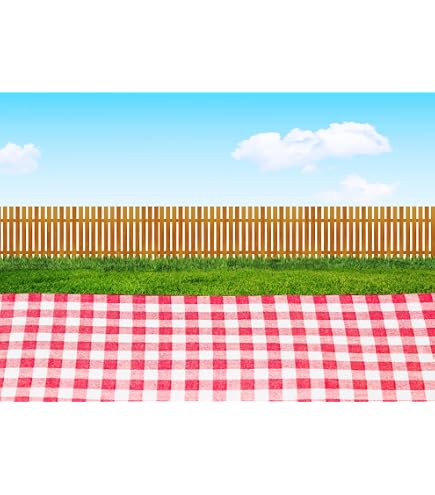 7x5Ft BBQ Baby Shower Backdrop Rustic Wood Red Gingham Picnic Background BBQ Decoration With Sunflower For Party Banner Photo Booth Props