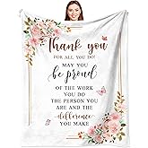 Zvzmzy Employee Appreciation Gifts Bulk Blanket 60"x 50", Team Building Gifts for Employees from Boss, Appreciation Gifts for Employees, Thank You/Corporate Gifts for Employees
