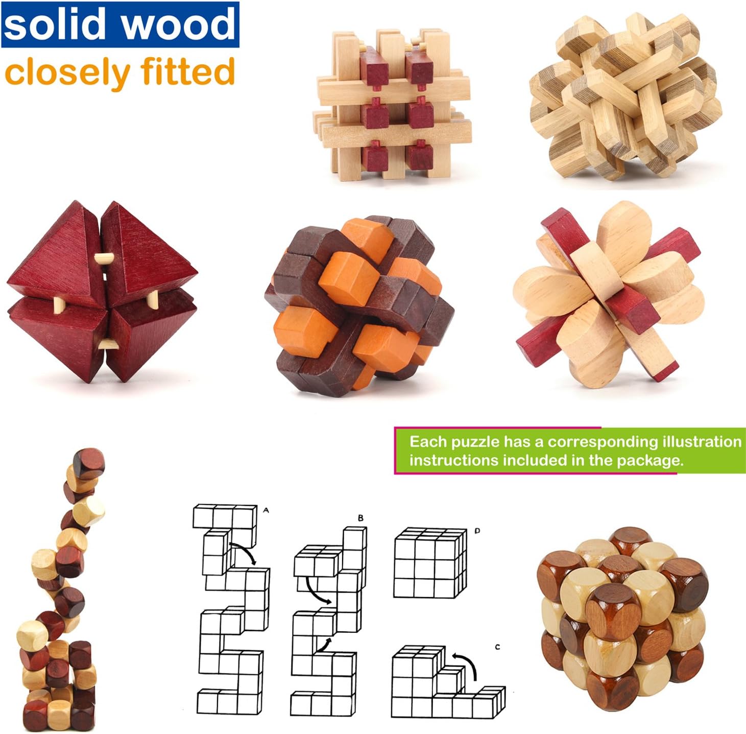 rompecabezas de madera 18 piezas