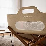Snuz SnuzBaskit Moses Basket Bundle with Mattress & Folding Stand Barley Walnut view 3