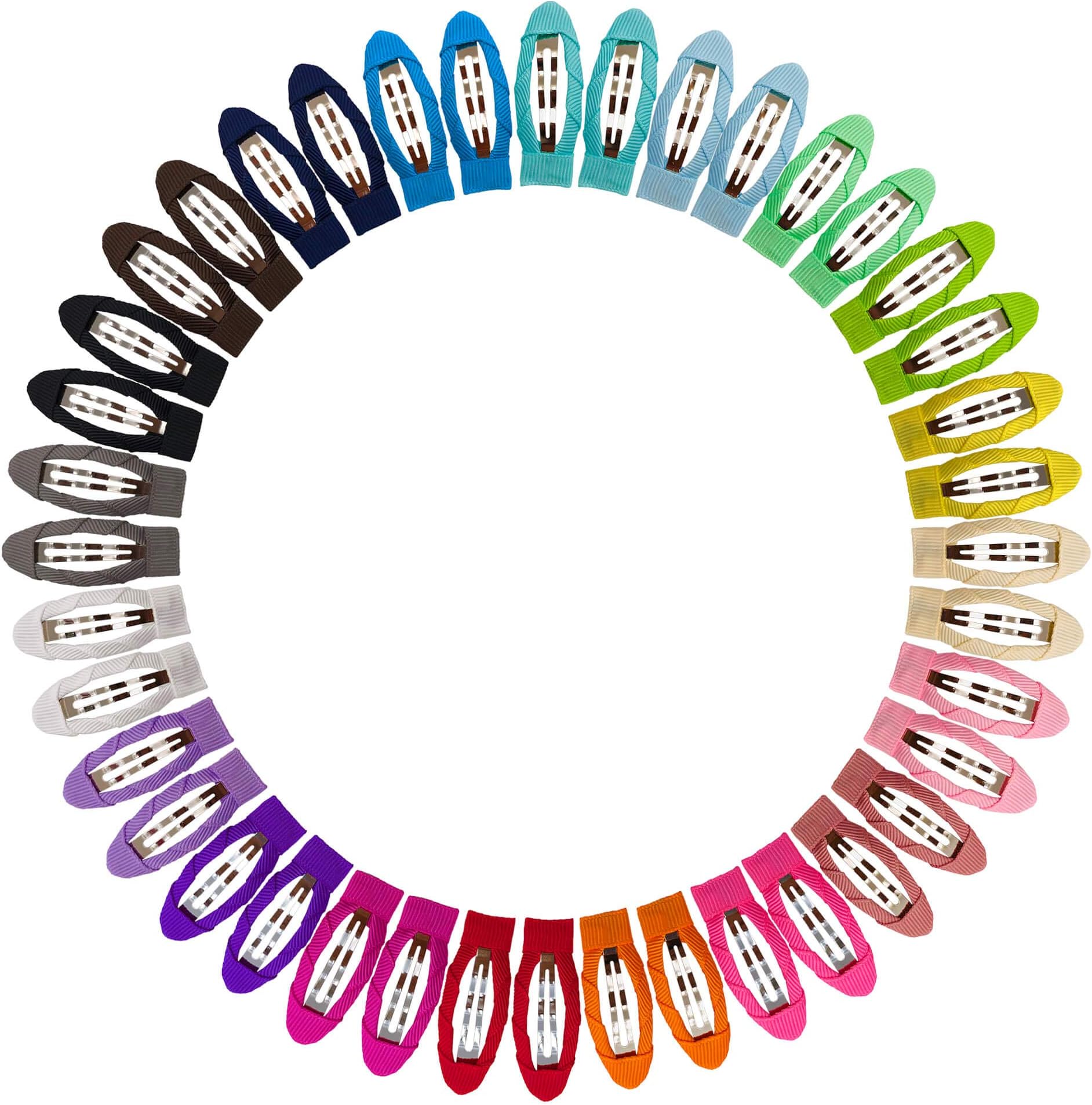 40pcs 2 inches Non-Slip Snap Clips Hair Barrettes for Girls Toddlers Kids Women by Shemay