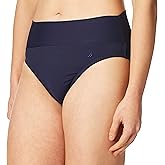 Nautica Women's Tummy Control Bikini Bottom – Swim Brief, Quick-Dry Fabric, UPF Sun Protection