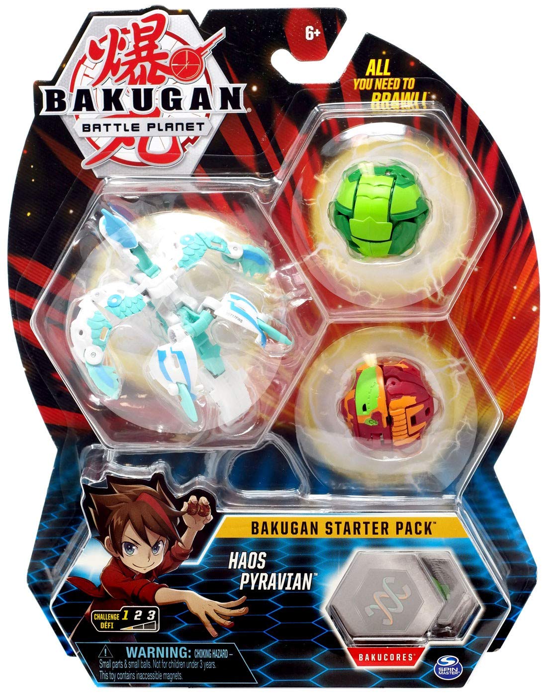 BAKUGAN Starter 3 Pack Action Figure - Haos Pyravian