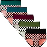 INNERSY Women's High Waisted Underwear Cotton Panties Regular & Plus Size 5-Pack