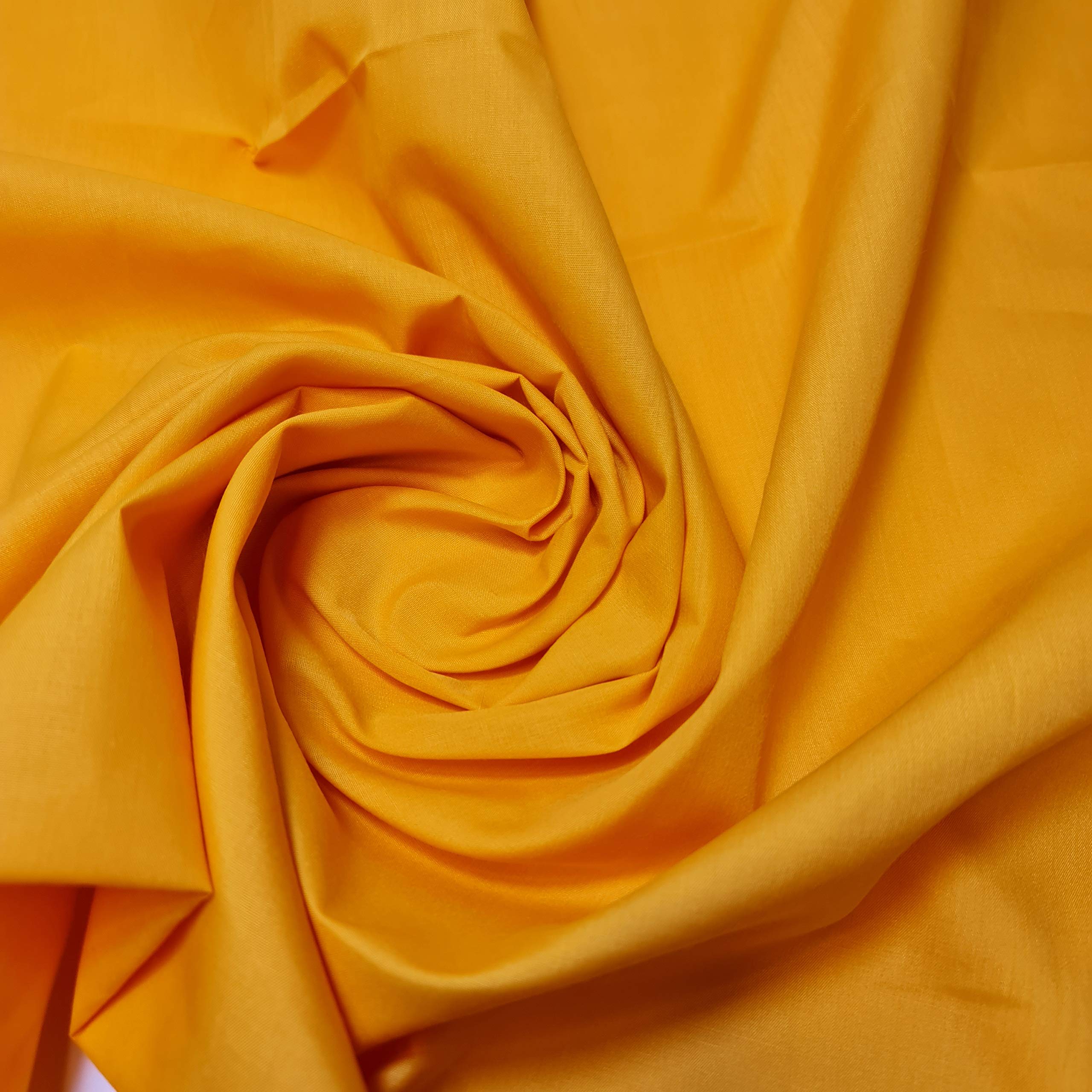 Textile Station Plain/Solid Dyed Polyester Polycotton Dress Craft Fabric Material 44" - 112 cm Wide Sold As 1 Meter Pre - Cut Lengths (Available in 42 Colours) (Gold, 10 Meter)