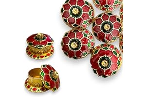 LOVENSPIRE Haldi Kumkum Holder Traditional Roli Chawal/Rice Holder Pooja Return Gift Indian Housewarming Hindu Wedding Favor Pujan Temple Decor Item Diwali Gifts