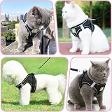 Grantop Cat Harness and Lead Set Adjustable Reflective Mesh Vest for Cats view 7