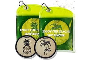 MNZZ Beach Sand Remover Bag Lightweight Compact Eraser for Towel Blanket Chair Tent Shell Toy Shovel Umbrella Hat Shade Cover Canopy Travel Picnic Outdoor Pool Accessory Pouch 2 Pack