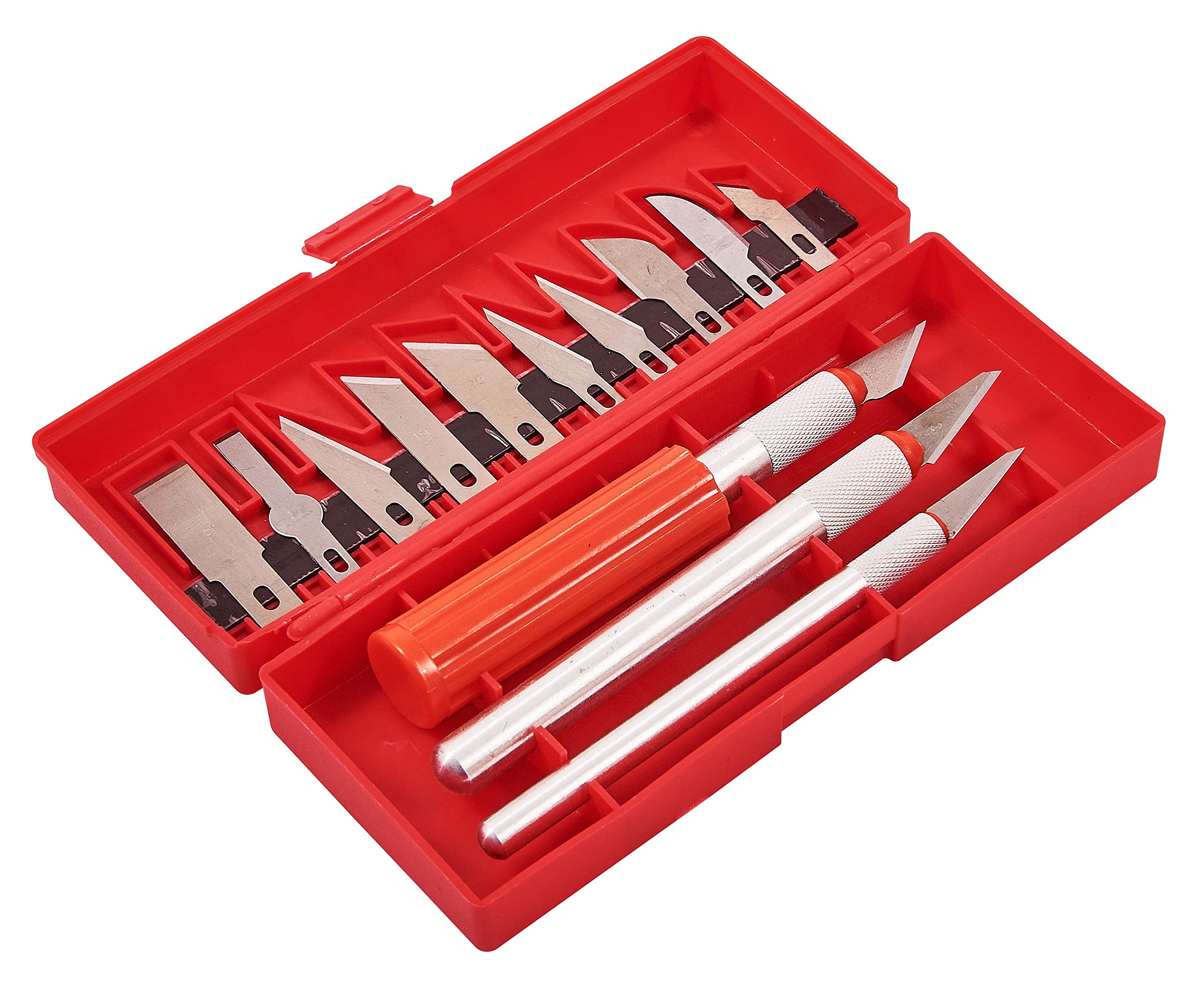 Amtech S0500 Hobby Knife Kit, 13-Piece, Craft Knife Set, Precision Knife for Crafting and Cutting