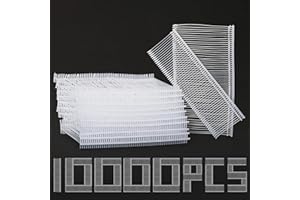 DRFZCA 2 inch Standard Tagging Gun Fasteners, 10000PCS Clothing Standard Label Gun Price Tagging Barbs, Plastic Garment Tag Gun Refills, Clothing Tag Gun Attachments for All Standard Price Tag Guns (2")